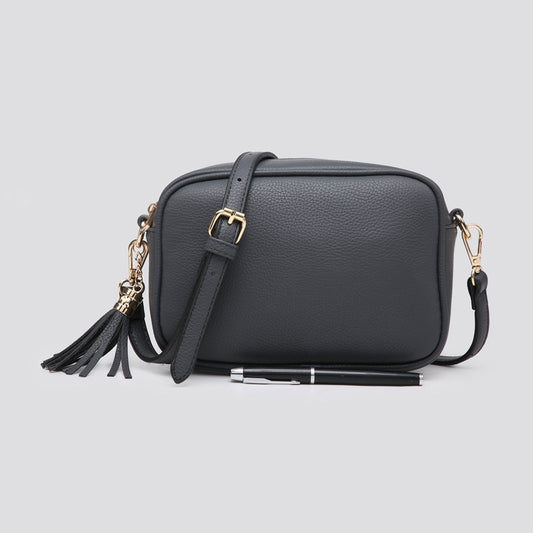 Crossbody Box Bag in Dark Grey